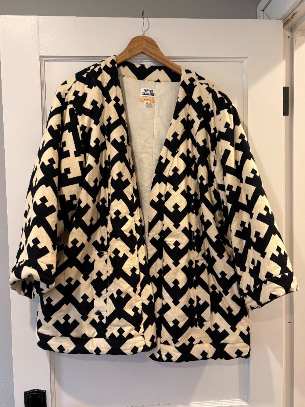 Geo Print Oversized Future Collective (Target) Quilted Jacket - Picture 3 of 7